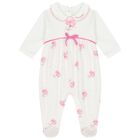 Baby Girls White Logo Rose Babygrow Gift Set, 1, hi-res