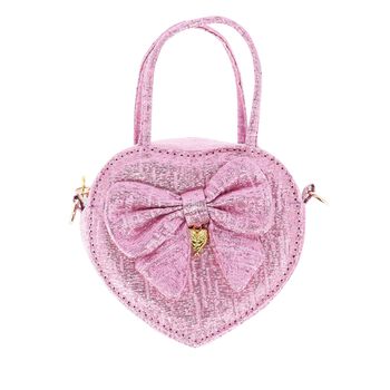 Girls Pink Jacquard Handbag
