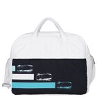 Baby Boys White & Navy Blue Logo Baby Changing Bag, 1, hi-res