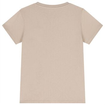 Boys Beige Logo T-Shirt