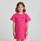 Girls Pink Logo Dress, 1, hi-res