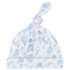 Baby Boys White & Blue Toile de Jouy Babygrow Set, 1, hi-res