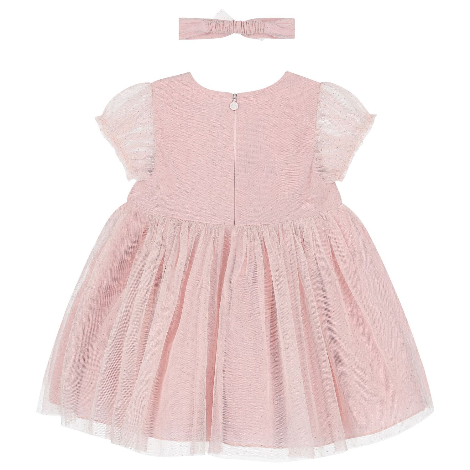 Younger Girls Pink Tulle Dress Set, 1, hi-res image number null