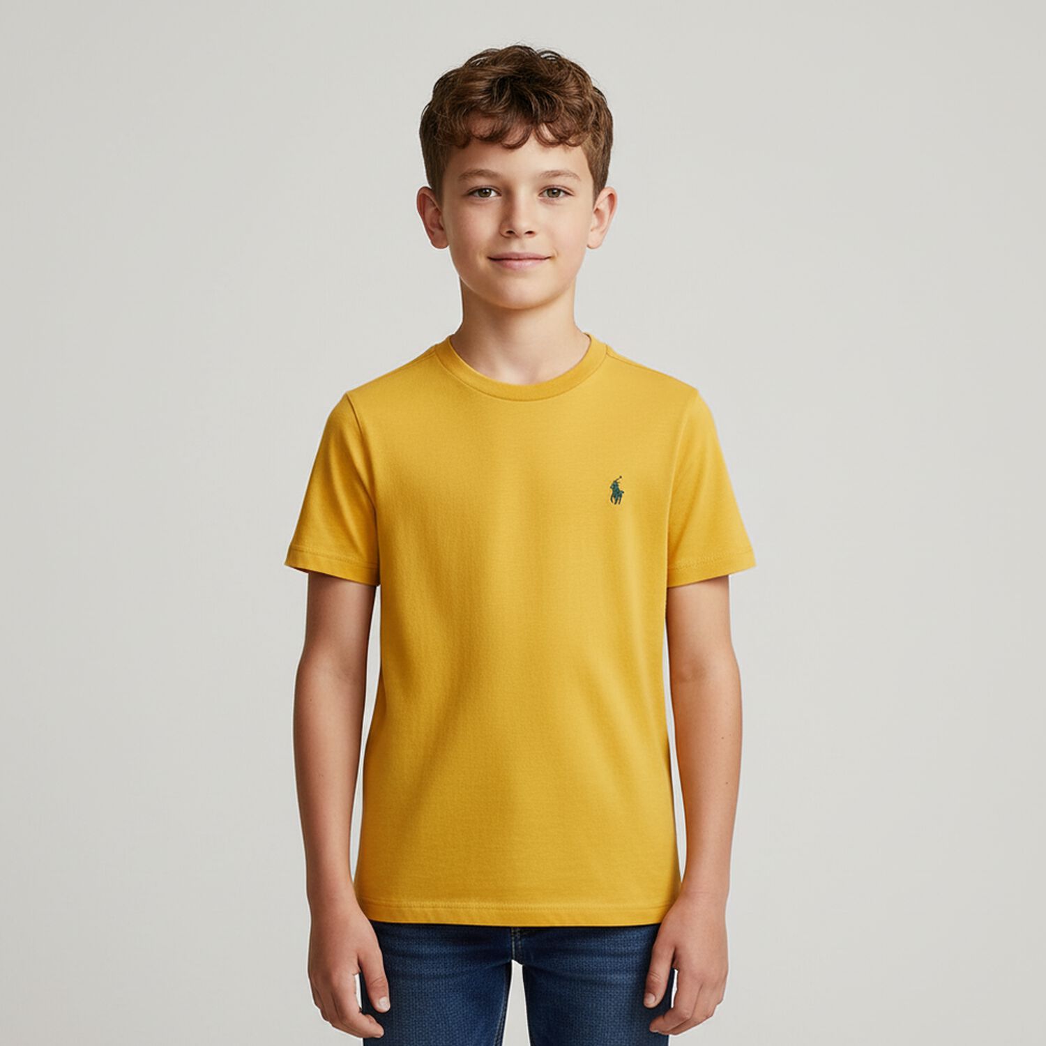 Boys Yellow Logo T-Shirt, 1, hi-res