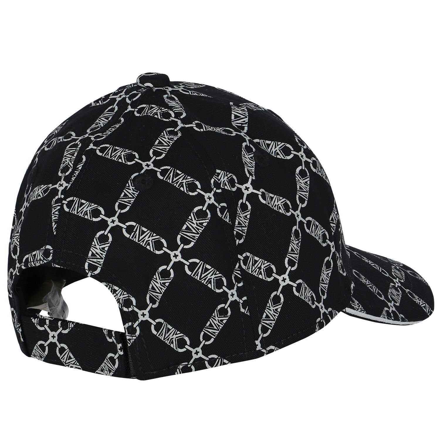 Girls Black Chain Logo Cap, 1, hi-res