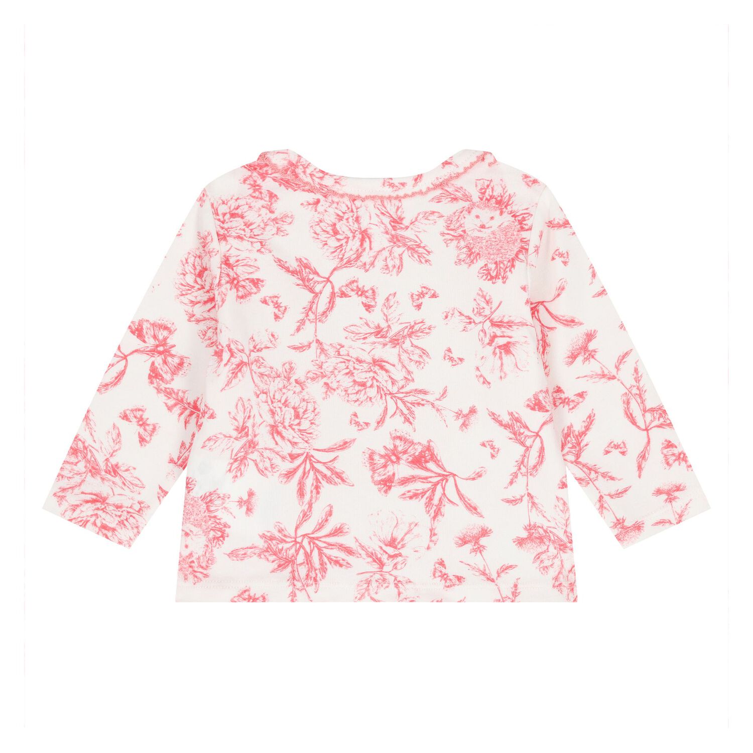 Baby Girls White & Red Floral Pyjama Set, 1, hi-res