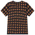 تي شيرت بالشعار باللون الكحلى , 3, hi-res