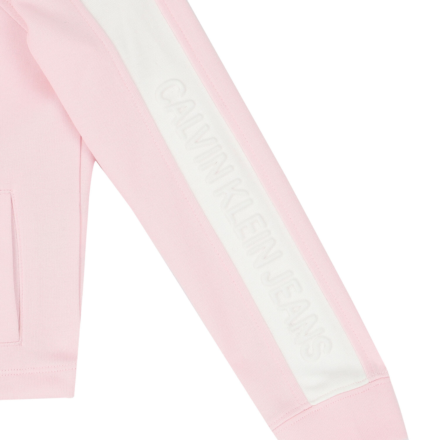 Girls Pink & White Logo Zip Up Top, 1, hi-res image number null