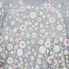 Girls Blue Floral Tulle Cape Dress, 1, hi-res