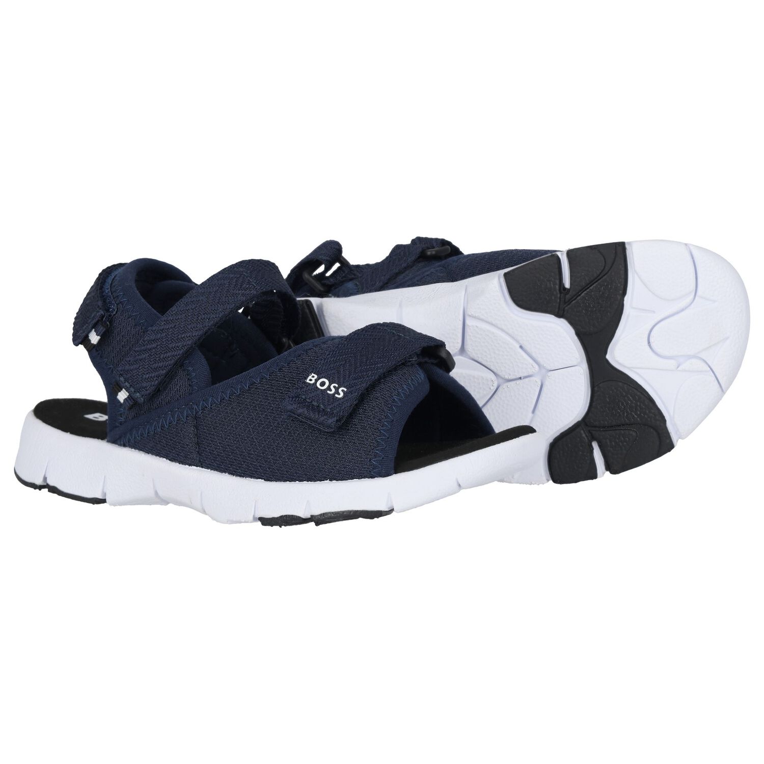 صندل اولاد بالشعار باللون الأزرق الداكن , 2, hi-res image number null