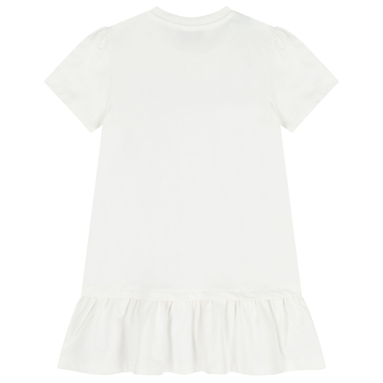 Girls White Logo Dress, 1, hi-res