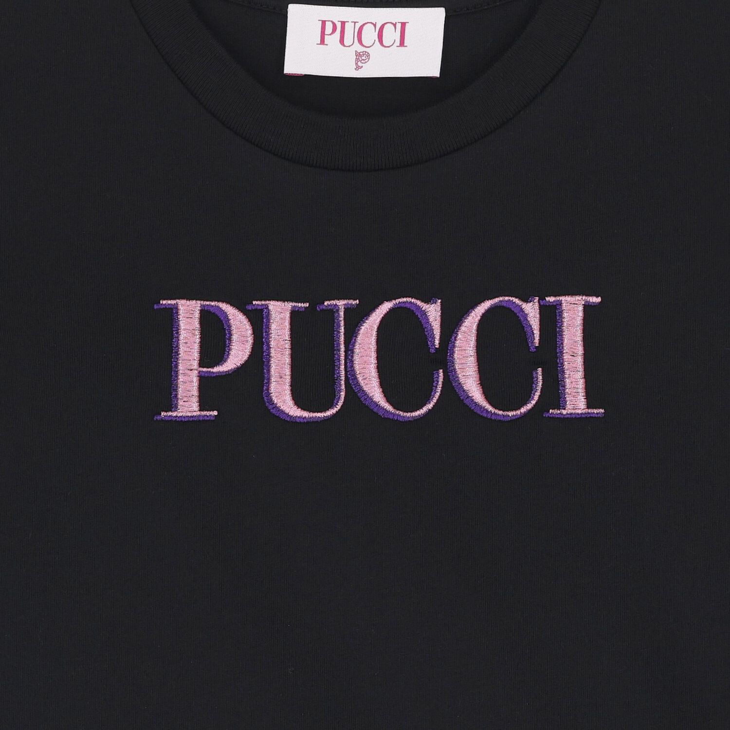 تي شيرت باللون  أسود بشعار للبنات, 1, hi-res