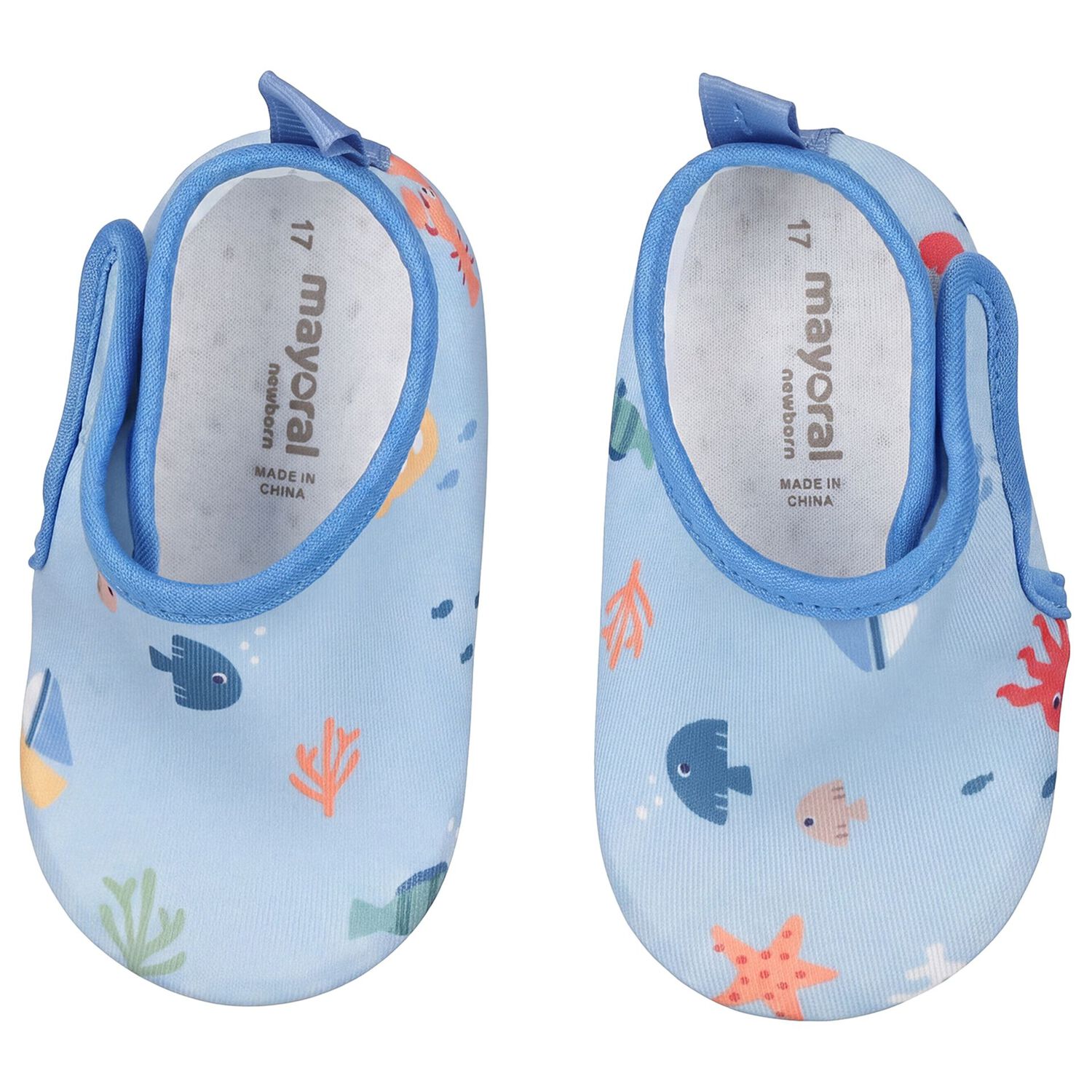 Baby Boys Blue Booties, 1, hi-res