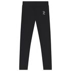 Girls White & Black Diamante Logo Leggings Set, 1, hi-res
