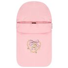 طقم بنات بالشعار باللون الوردي, 1, hi-res