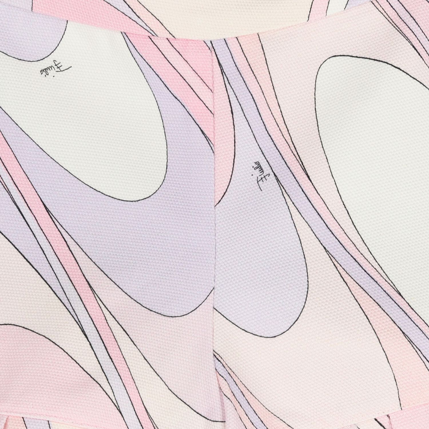 Girls Pink & White Iride Shorts, 1, hi-res