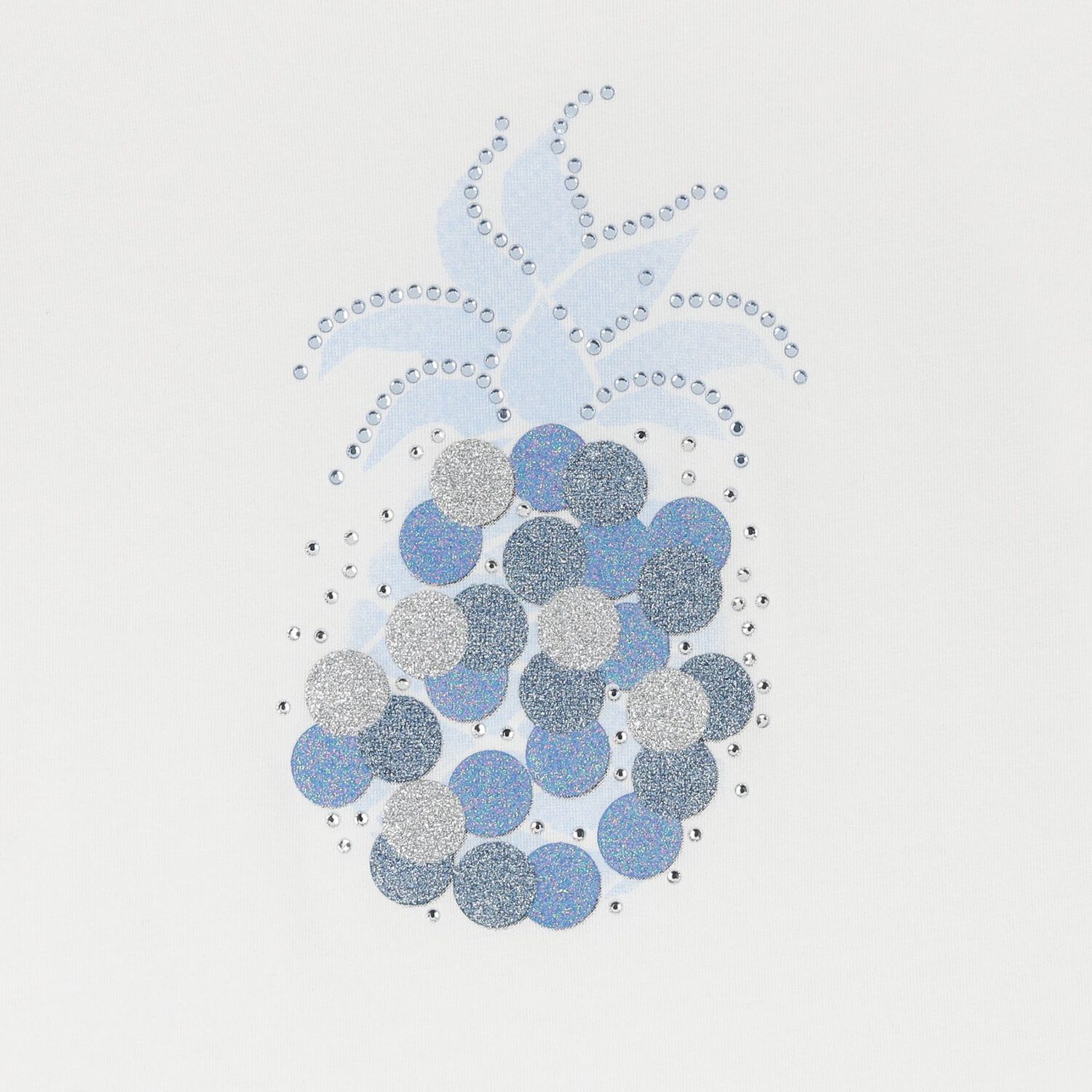 Girls White & Blue Embellished Skirt Set, 1, hi-res image number null