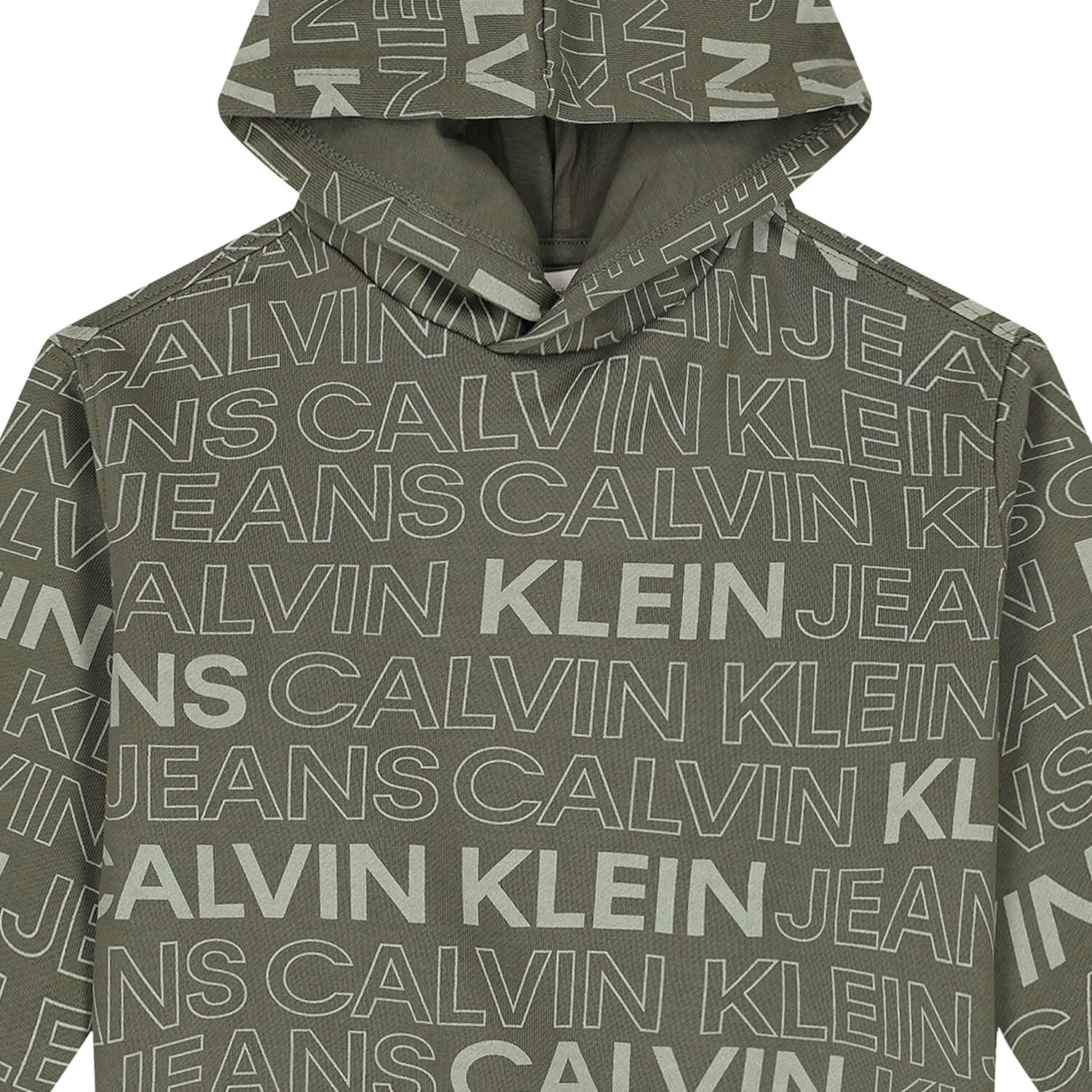 Boys Green Logo Hooded Top, 1, hi-res image number null