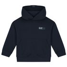 Boys Navy Blue Logo Tracksuit, 1, hi-res