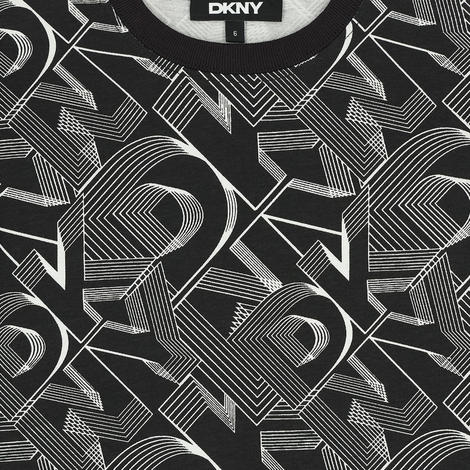 تي شيرت بشعار باللونين الأبيض والأسود للأولاد, 1, hi-res