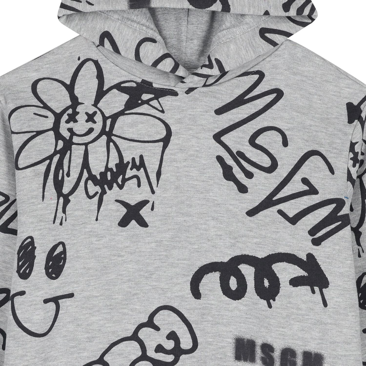 Boys Grey Logo Hooded Top, 1, hi-res image number null