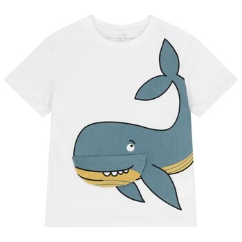 Boys White Whale T-Shirt
