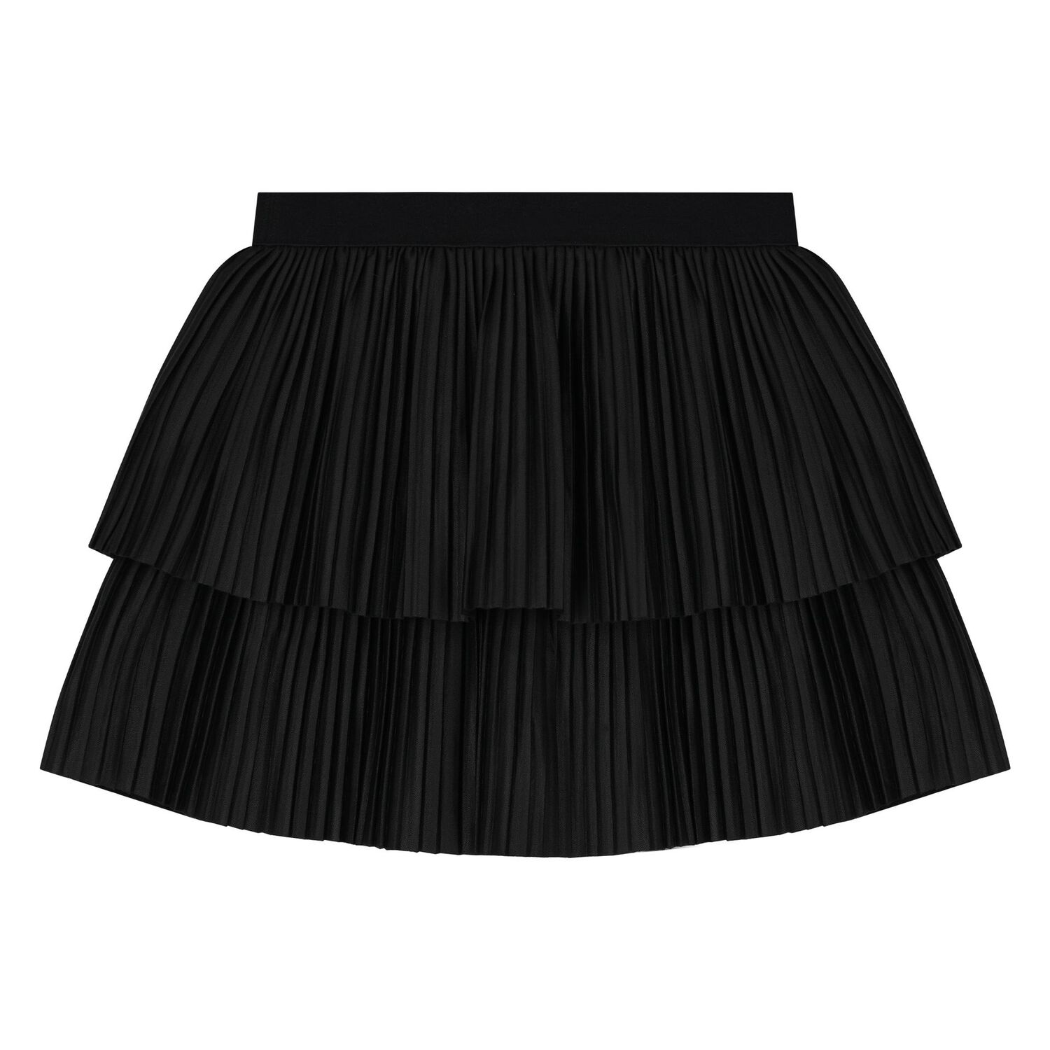 Girls Black Pleated Skirt, 1, hi-res