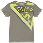 Boys Khaki Green Logo T-Shirt, 1, hi-res