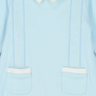 Baby Boys Blue Embroidered Babygrow, 1, hi-res