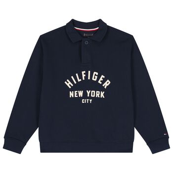 Boys Navy Blue Logo Sweatshirts