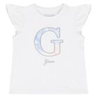 طقم تنورة بنات شيفون باللون الأبيض والوردي , 1, hi-res