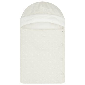 مدس أطفال بشعار باللونين العاجي والبيج