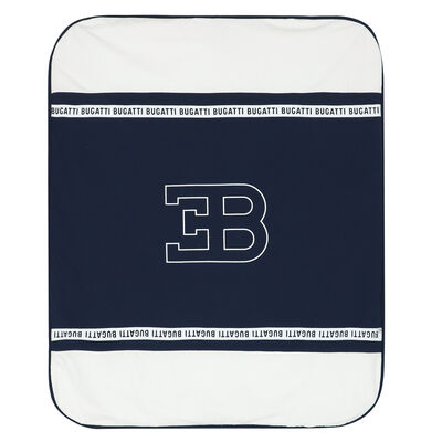 Baby Boys Navy Logo Blanket
