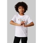 تيشيرت أولاد بالشعار باللون الأبيض  , 1, hi-res