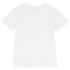Girls White Crystal Embellished Diamant&eacute; Logo T-Shirt, 1, hi-res