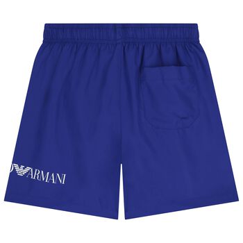 Boys Blue Logo Swim Shorts