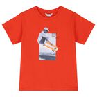 طقم شورت باللون الأحمر و الكحلى للبنات, 3, hi-res