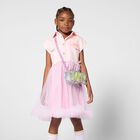 Girls Purple & Silver Candy Logo Handbag, 1, hi-res