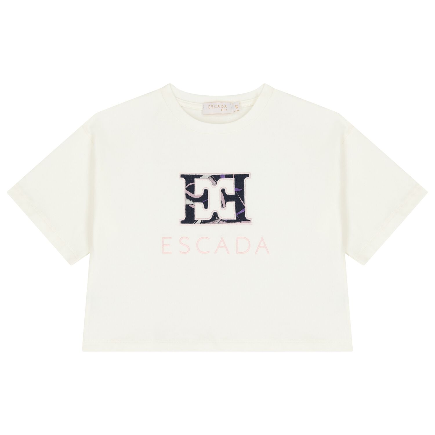 Girls Ivory Logo T-Shirt, 1, hi-res