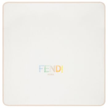 Ivory & Beige Logo Baby Blanket