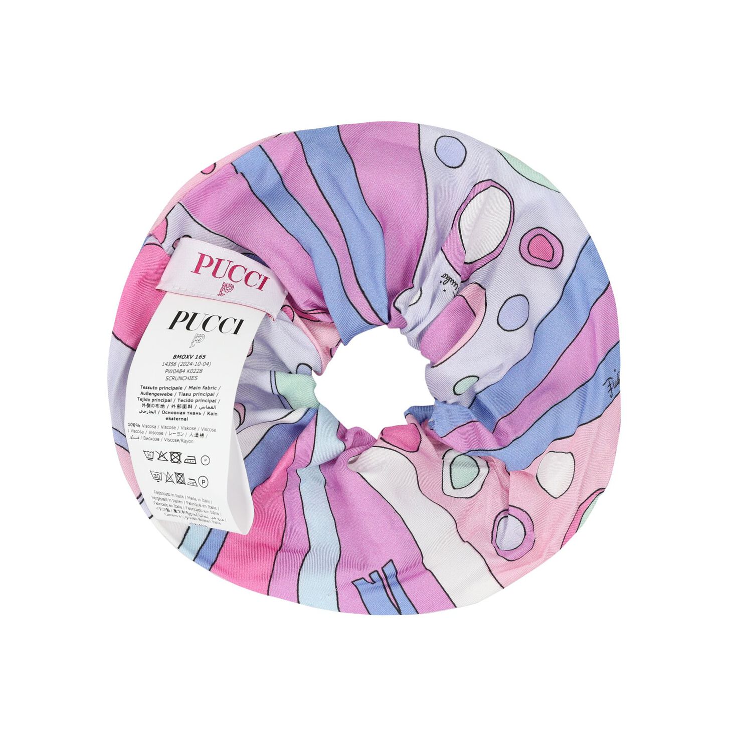 Girls Pink & Lilac Scrunchie, 1, hi-res