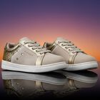 Girls Gold & Beige Star Trainers, 1, hi-res