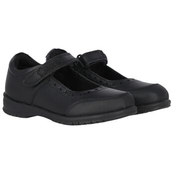 Girls Black Leather Shoes