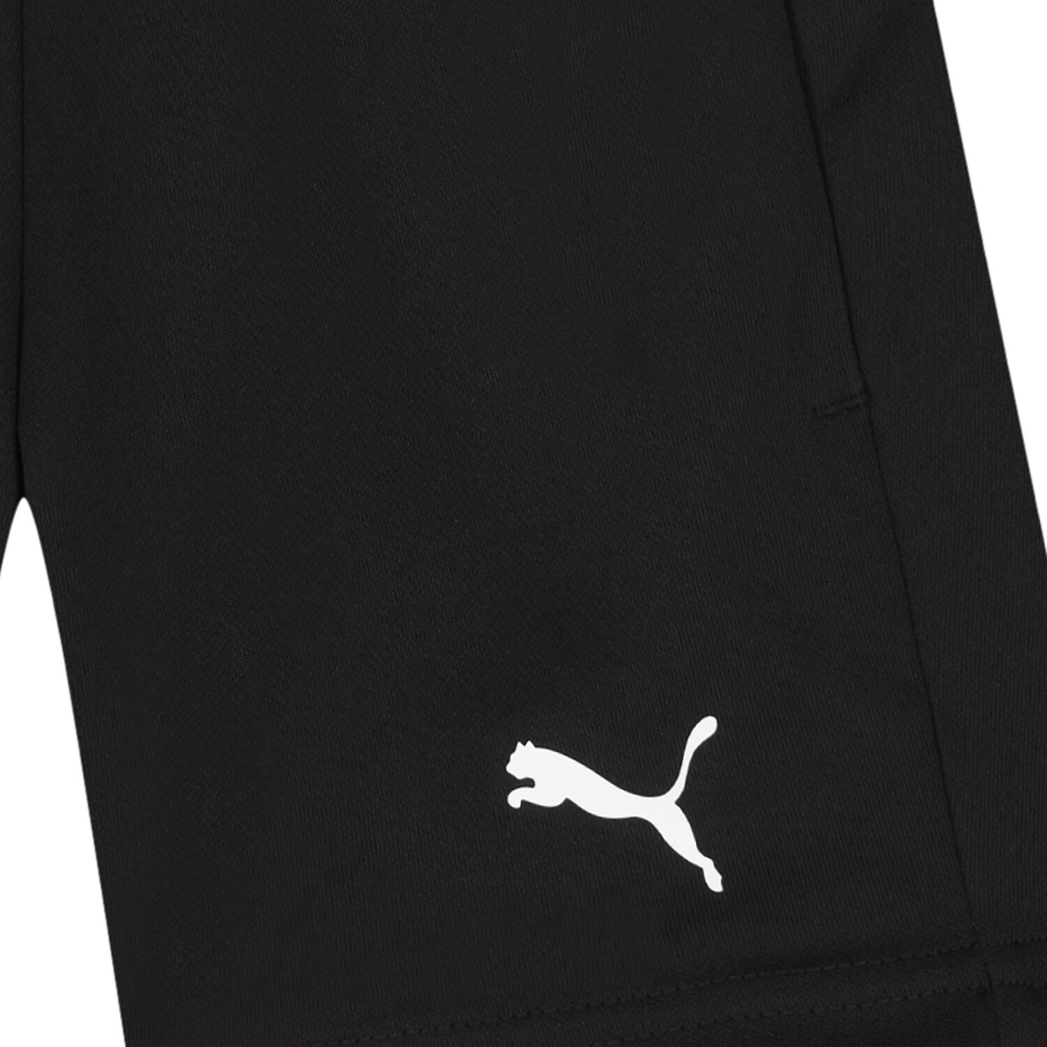 Boys Black Logo Shorts, 1, hi-res
