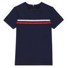 Boys Navy Logo T-Shirt, 2, hi-res