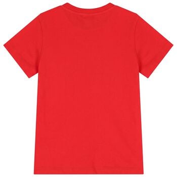 Red Popcorn & Teddy Bear Logo T-Shirt
