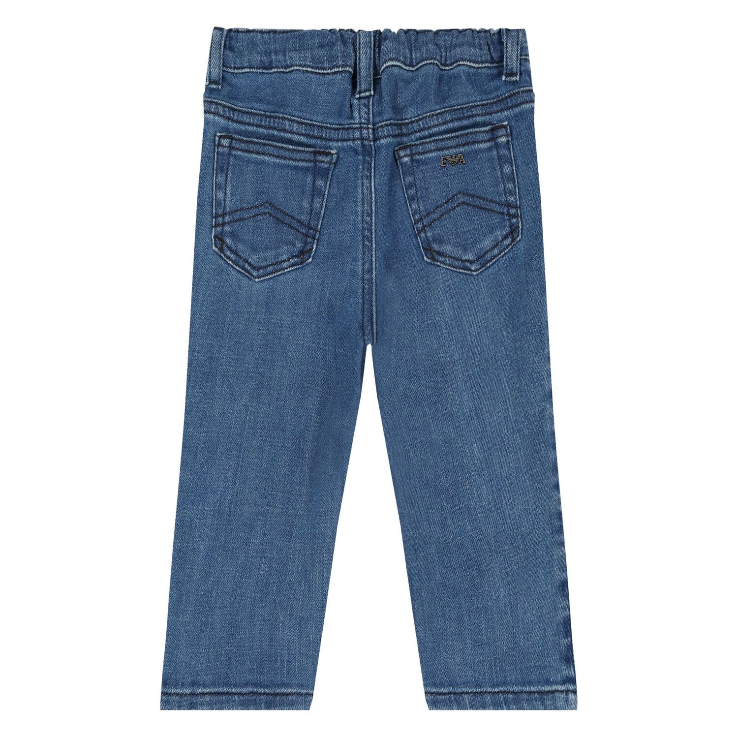 Younger Boys Blue Denim Jeans, 1, hi-res
