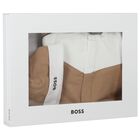 طقم هدايا افرول اولاد بالشعار باللون الابيض والبيج, 2, hi-res