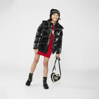 Girls Black Logo Heart Handbag, 1, hi-res