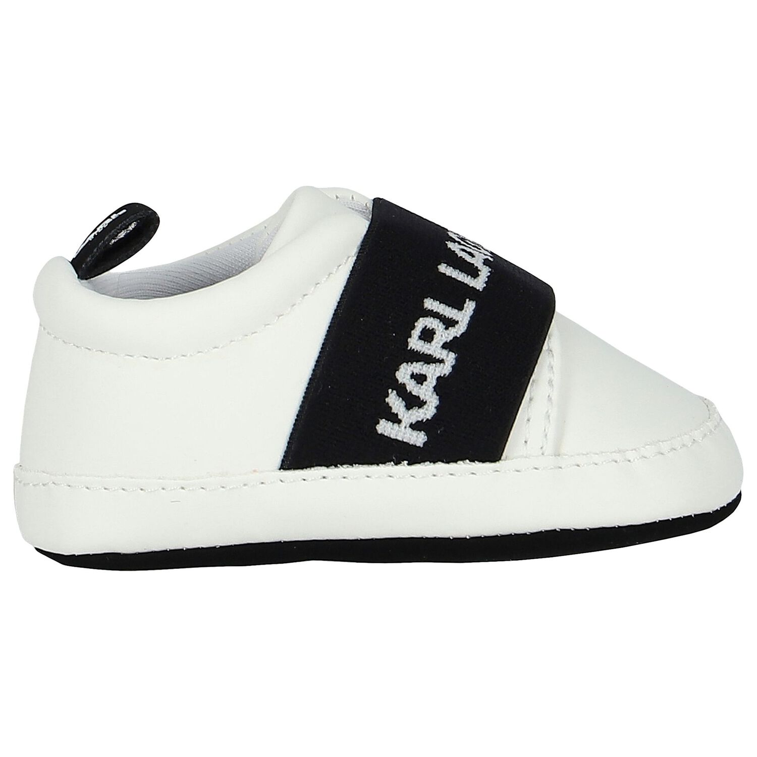 White Logo Baby Pre-Walker Shoes, 1, hi-res